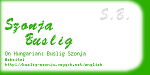 szonja buslig business card